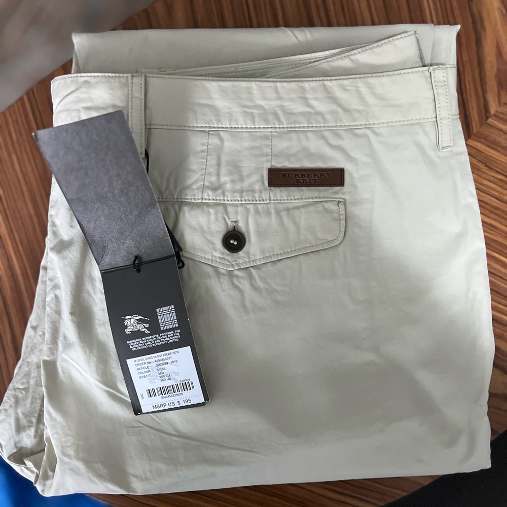 Burberry Men's Cream Pants
